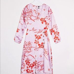 Influence Tall button front midi dress